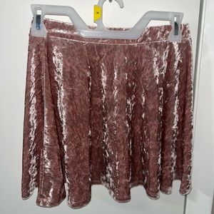 Velvet Mini Skirt